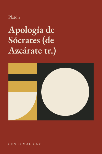 Portada de Apología de Sócrates (de Azcárate tr.), de Platón