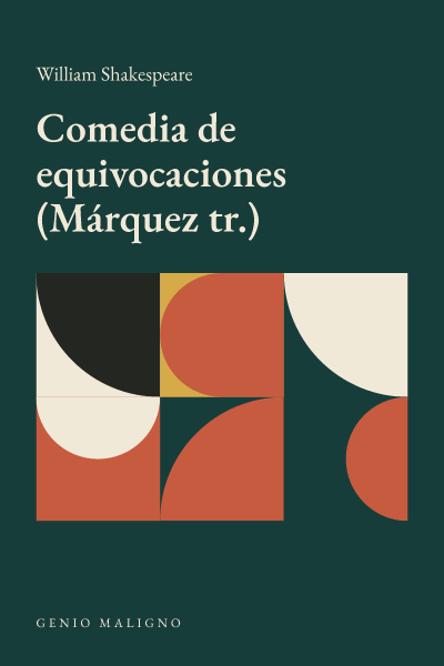 Portada de Comedia de equivocaciones (Márquez tr.), de William Shakespeare