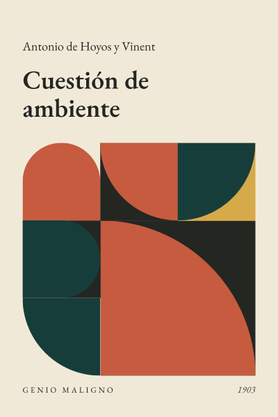 Portada de Cuestión de ambiente, de Antonio de Hoyos y Vinent