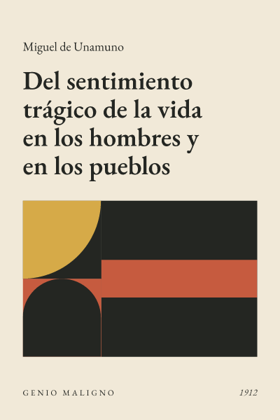 Portada de Del sentimiento trágico de la vida en los hombres y en los pueblos, de Miguel de Unamuno