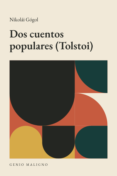 Portada de Dos cuentos populares (Tolstoi), de Nikolái Gógol