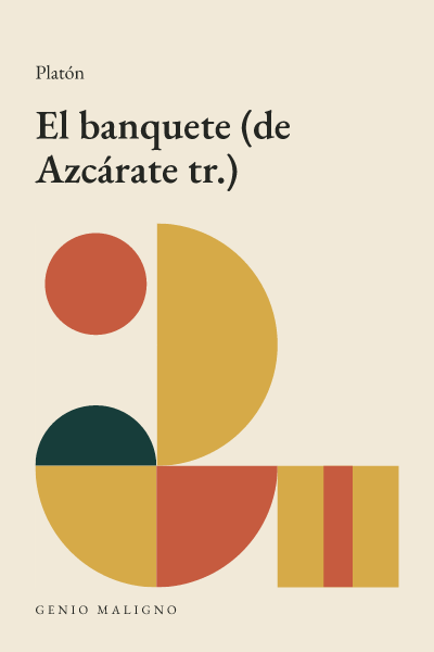 Portada de El banquete (de Azcárate tr.), de Platón