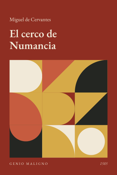 Portada de El cerco de Numancia, de Miguel de Cervantes