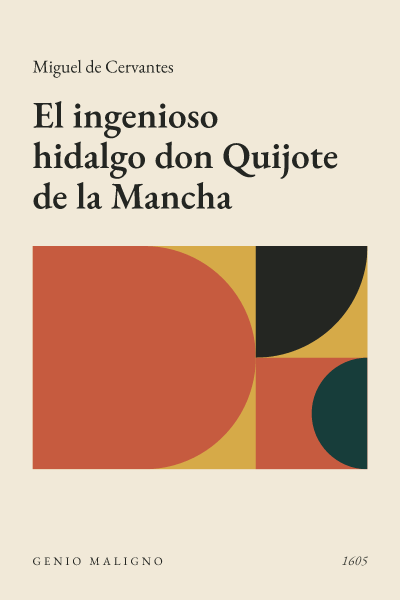 Portada de El ingenioso hidalgo don Quijote de la Mancha, de Miguel de Cervantes