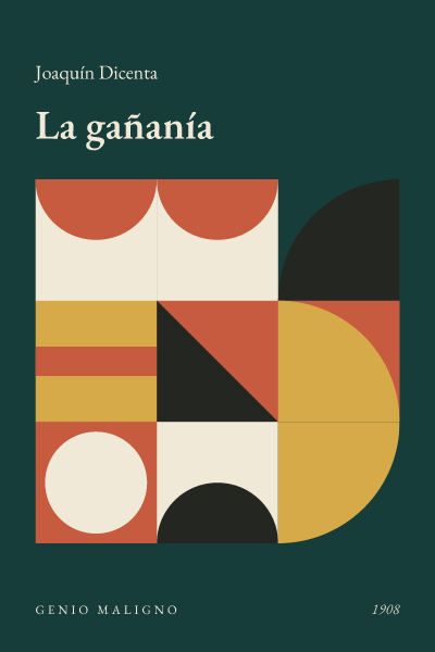 Portada de La gañanía, de Joaquín Dicenta