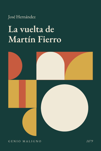 Portada de La vuelta de Martín Fierro, de José Hernández