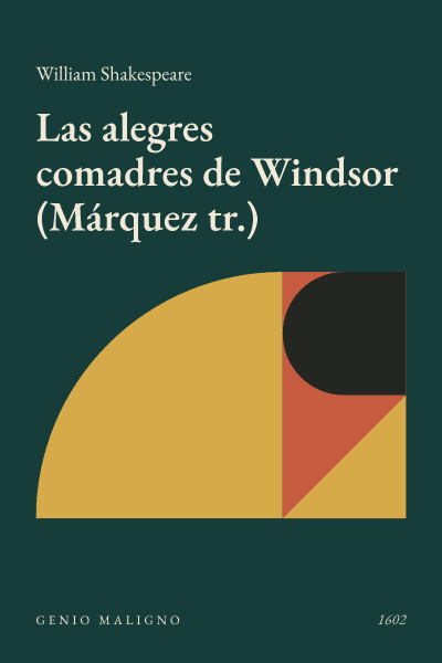 Portada de Las alegres comadres de Windsor (Márquez tr.), de William Shakespeare
