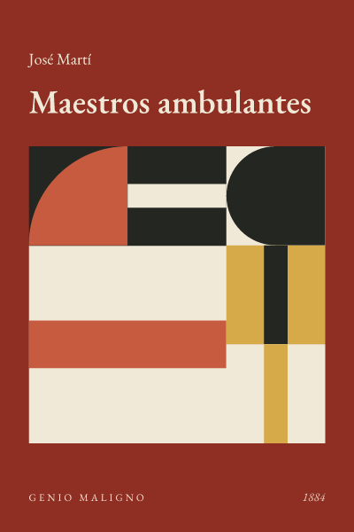 Portada de Maestros ambulantes, de José Martí