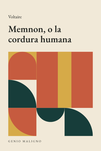 Portada de Memnon, o la cordura humana, de Voltaire
