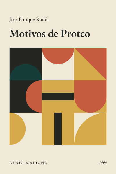 Portada de Motivos de Proteo, de José Enrique Rodó