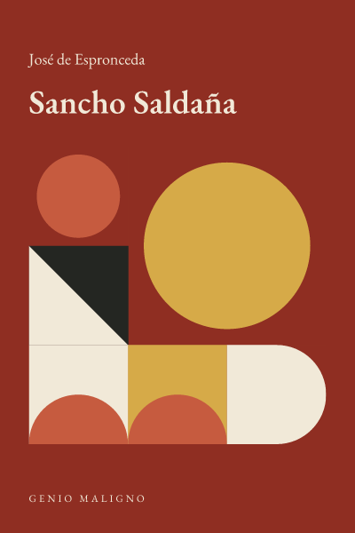 Portada de Sancho Saldaña, de José de Espronceda