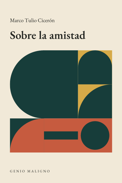 Portada de Sobre la amistad, de Marco Tulio Cicerón