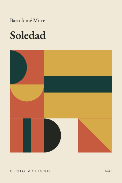 Portada de Soledad, de Bartolomé Mitre
