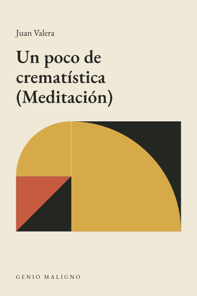 Portada de Un poco de crematística (Meditación), de Juan Valera