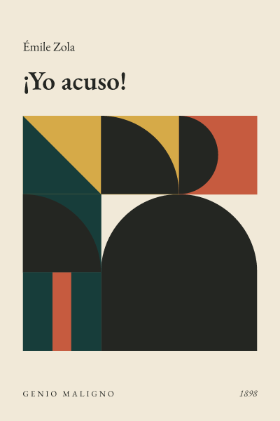 Portada de ¡Yo acuso!, de Émile Zola